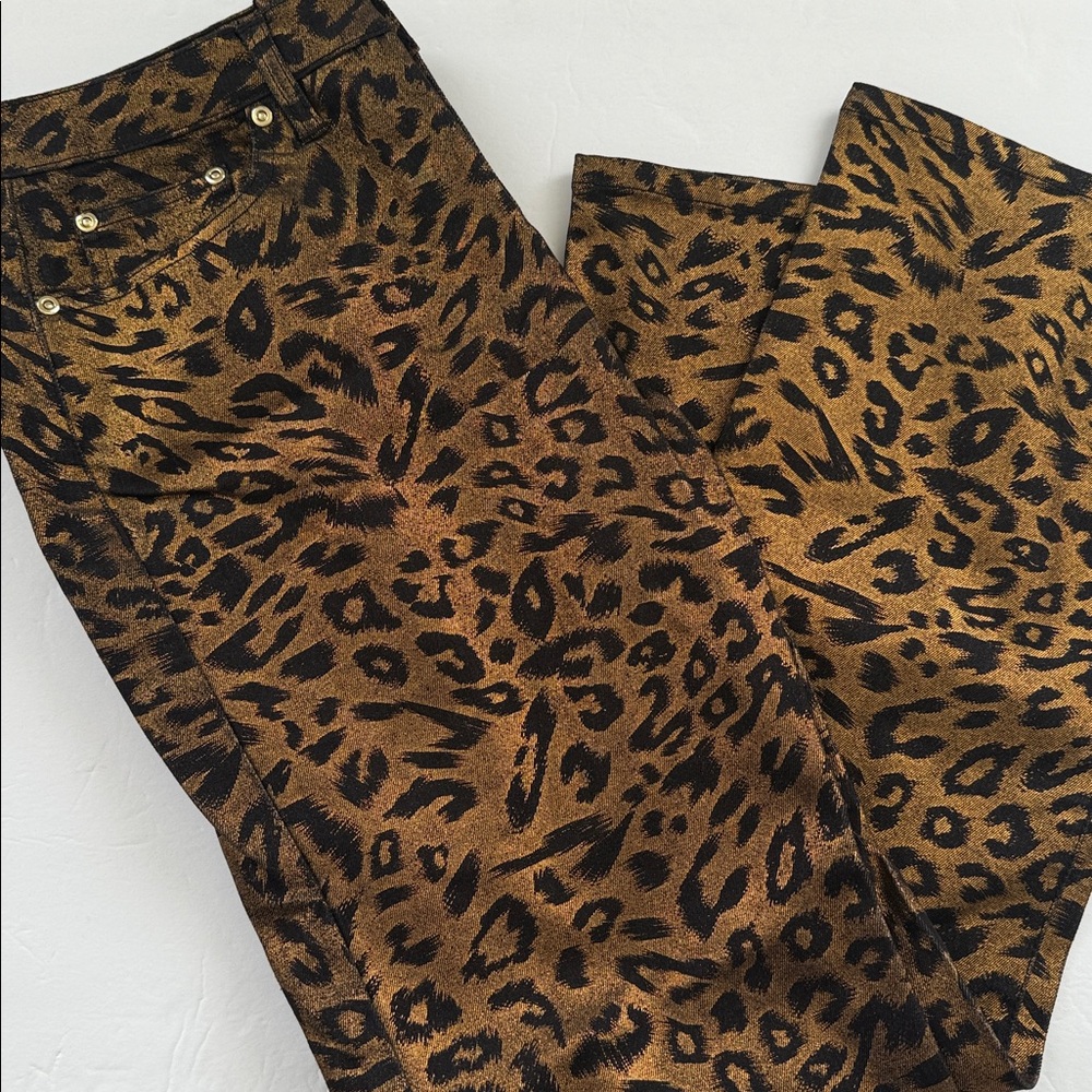 DG2 by Diane Gilman Animal Print Textured Pants
